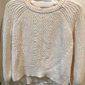 Madewell cream crew neck sweater